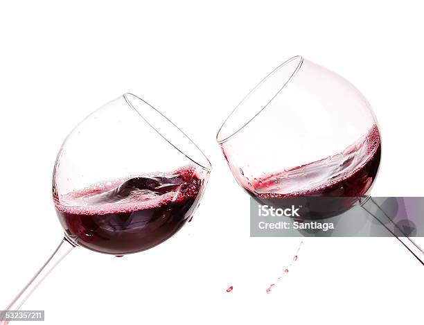 Set Of Glasses With Red Wine Stock Photo - Download Image Now - 2015, Activity, Alcohol - Drink