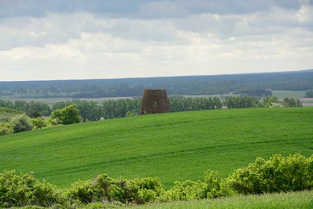 istock Rural landscape - an old windmill on the field 532372085