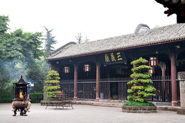 Temple, Jinli Chengdu China stock photo