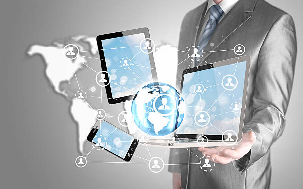 istock Business man using tablet PC and smartphone social connection 532375881