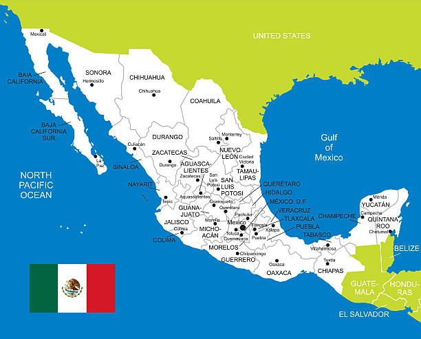 Mexico Mapbasic 130+ Mexico Map Cities Stock Illustrations, graphiques vectoriels libre ...