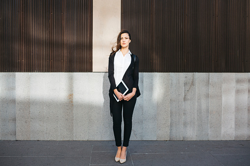 business woman with digital tablet.