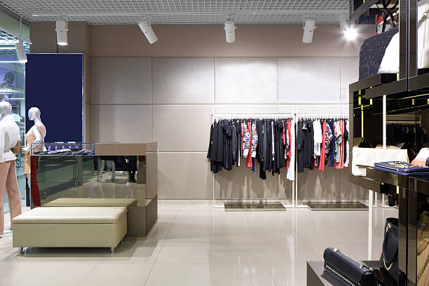 istock brand new interior of cloth store 532378363