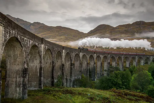 Harry-Potter-Bridge with the Jakobite Steam Train