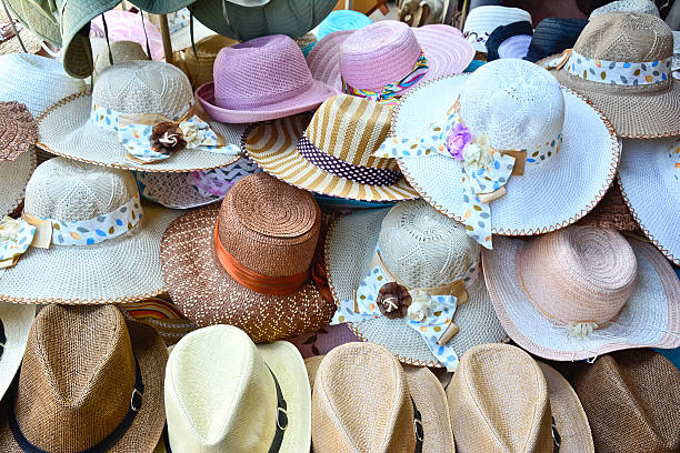 istock Pile of different handmade hats, Sri Lanka 532378683