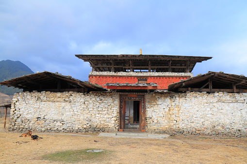 Old monastery in Wangdue Phodrang valley, Bhutan