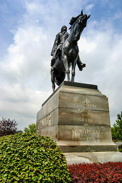 istock Statue to General George Custer in Monroe MI 532393450