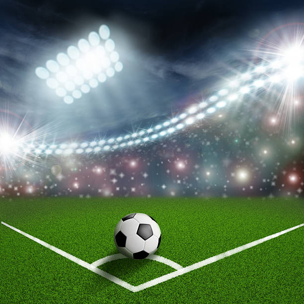 istock soccer ball on the green field corner 532393517
