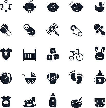 Baby icon set Vector illustration