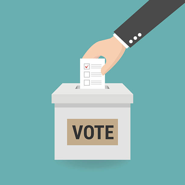 Voting concept in flat style Voting concept in flat style voting box stock illustrations