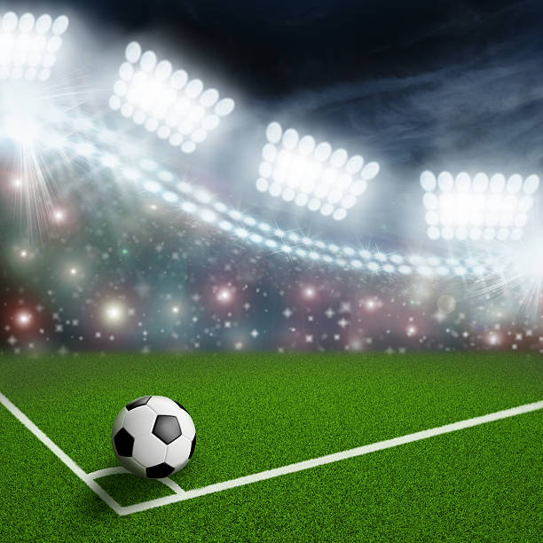 istock soccer ball on the green field corner 532397765