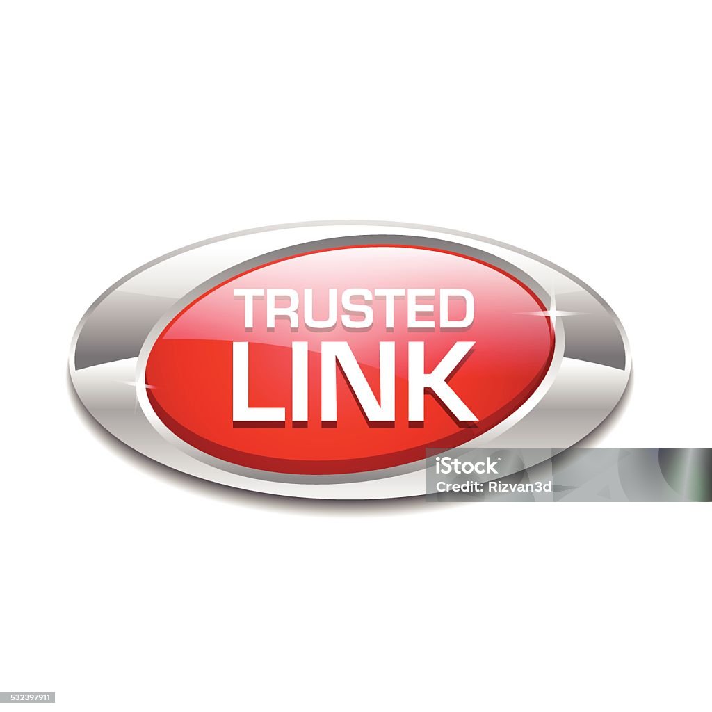 Trusted Link Red Elliptical Vector Button Stock Illustration - Download ...