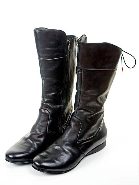 istock black leather boots for women 532398193