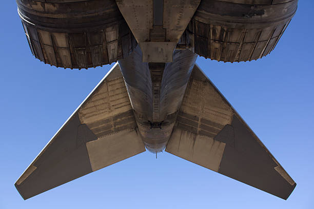 istock Tail of a military jet fighter plane 532399360