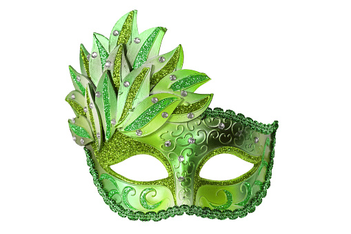 Venetian mask isolated on white with clipping path.