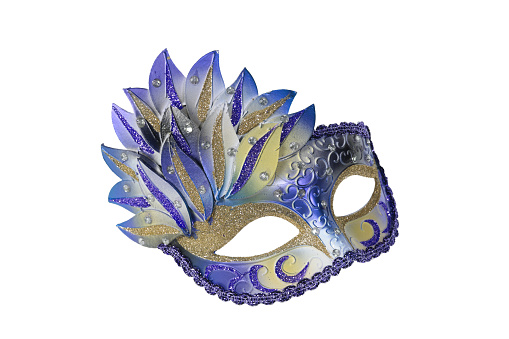 Venetian mask isolated on white with clipping path.