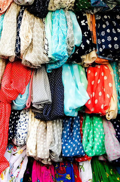 colored clothes selling in local market