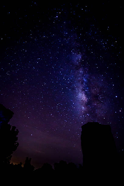 istock The Milky Way and some trees. In the mountains. 532403916