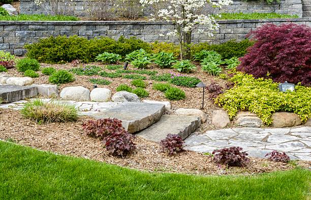 istock Professional Landscaping With Pavers and Boulders 532404356