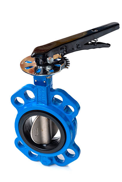 istock Butterfly valve on  the white background 532407462