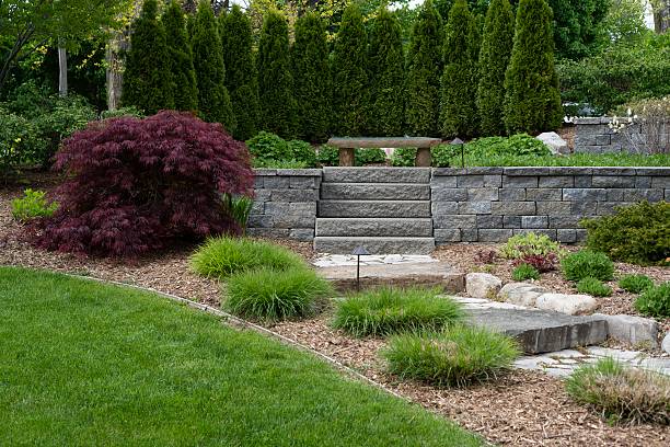 istock Professional Landscaping With Pavers and Boulders 532409428