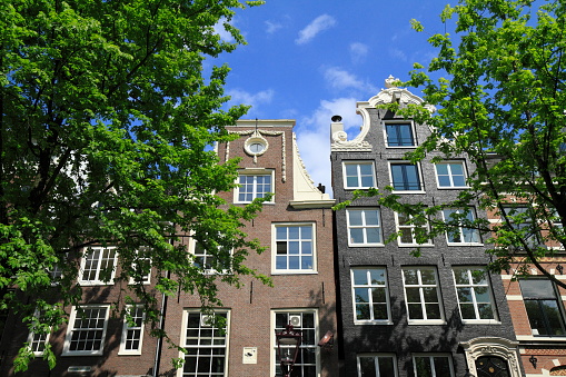 Houses in the historic centre of Amsterdam, Holland