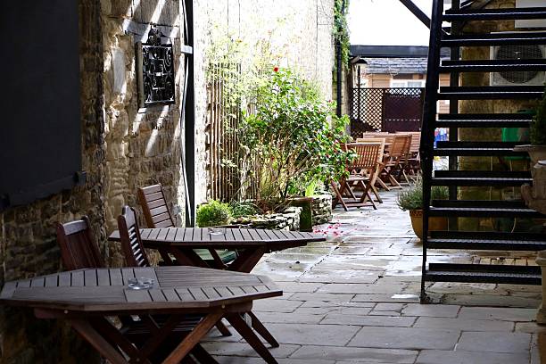 istock Terrace of English Pub 532410608
