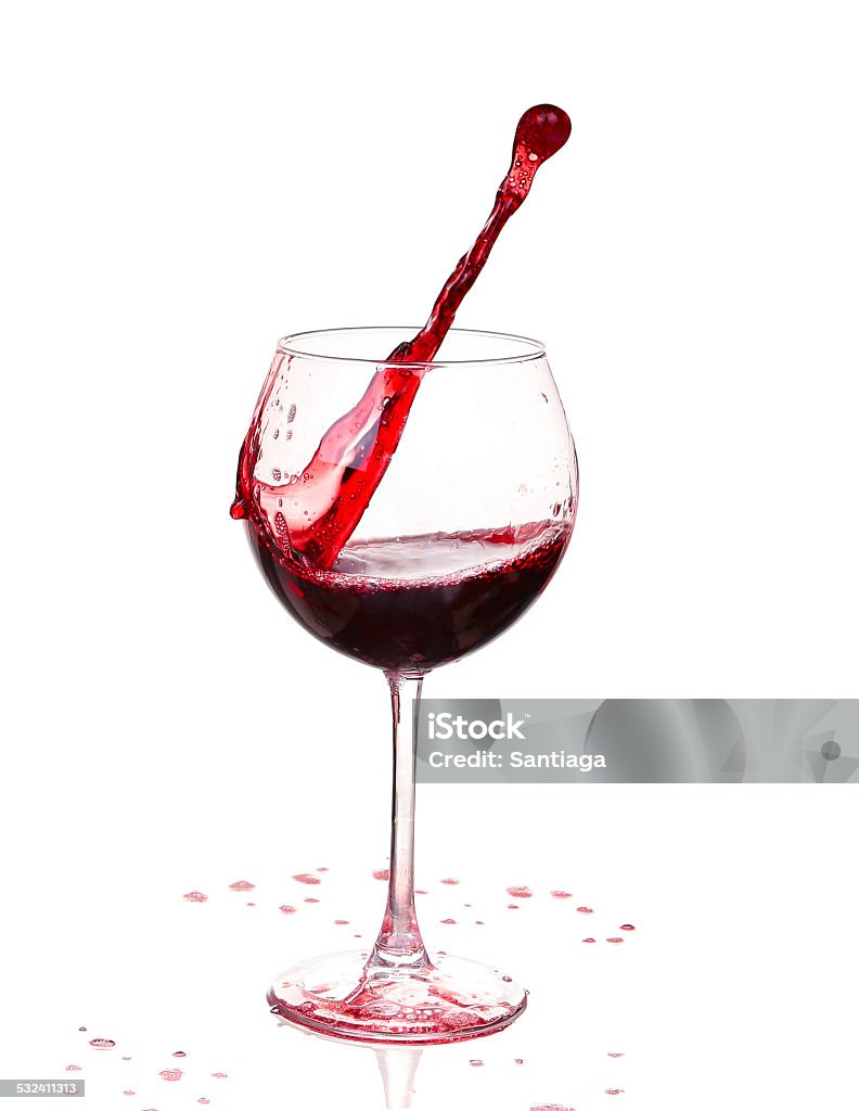 Set of glasses with red wine 2015 Stock Photo