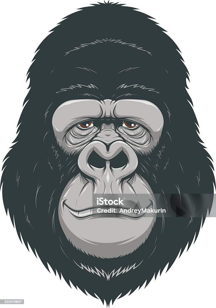 Happy monkey Vector illustration of cheerful monkeys Gorilla stock vector