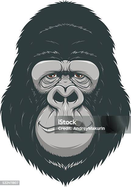 Happy Monkey Stock Illustration - Download Image Now - Gorilla, Laughing, 2015