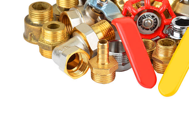 istock Plumbing fitting and ball valve 532412032