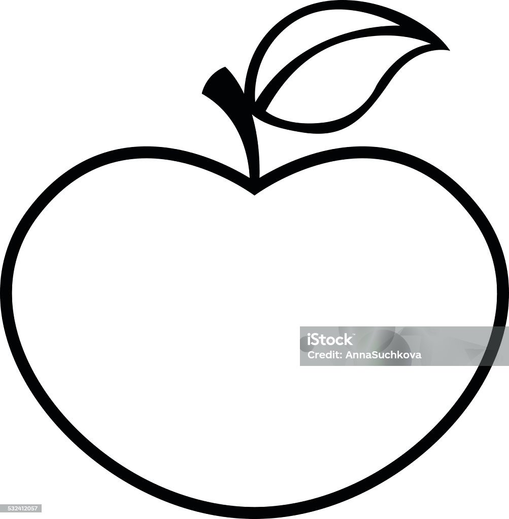 Stylized Apple Vector Stylized Apple Stock Illustration - Download Image Now - 2015, Abstract ...