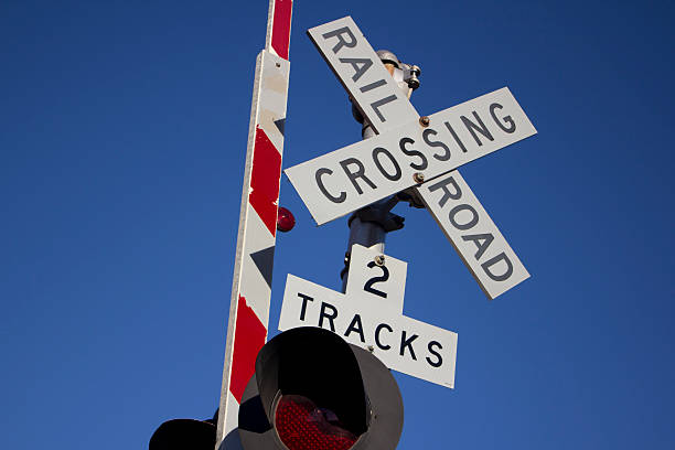 Rail road sign A rail road sign in the forest railroad track on white stock pictures, royalty-free photos & images