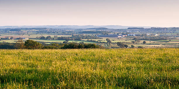 Blackmore Vale Looking down on the valley of the River Stour from the hill at Kingston Magna in Dorset's Blackmore Vale. blackmore vale stock pictures, royalty-free photos & images