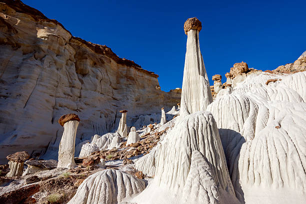 Tower of Silence Wahweap Hoodoos in Grand Staircase-Escalante National Monument,USA escalante stock pictures, royalty-free photos & images
