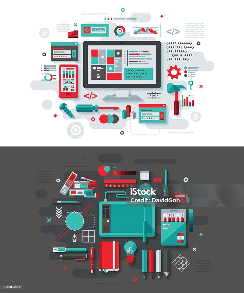Programming Graphic Design Concept Stock Illustration - Download Image ...