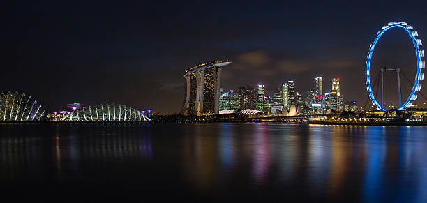 istock Panorama of Singapore's Skyline at Night 532415977