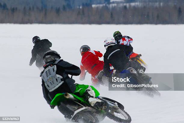 Motorcycle Ice Race Stock Photo - Download Image Now - Motorcycle, Winter, Motocross