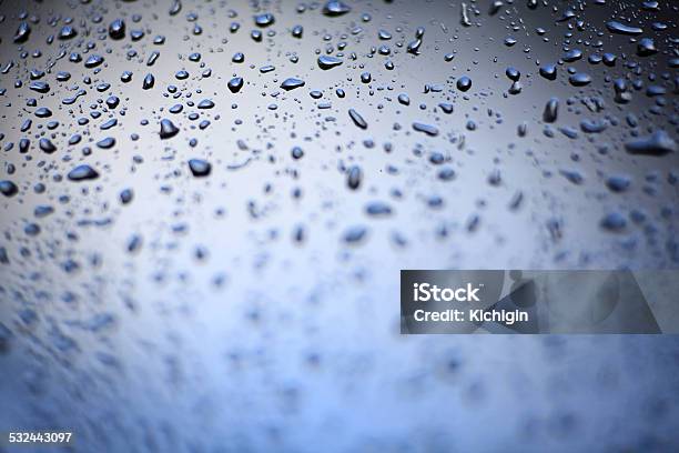 Rain Drops On Glass Texture Stock Photo - Download Image Now - 2015, Abstract, Backgrounds