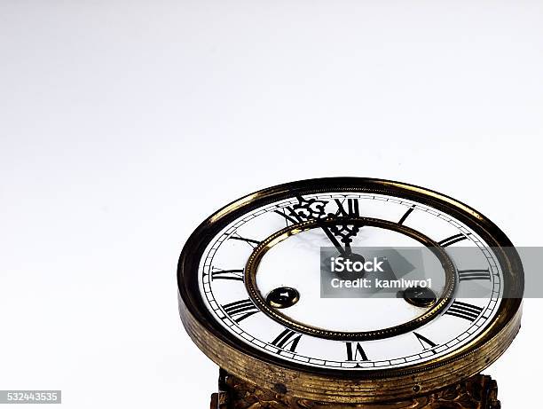 Old Clock With Roman Numerals Stock Photo - Download Image Now - 12 O'Clock, 19th Century Style, 2015