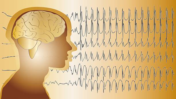 medical background brain epilepsy a medical background with a man and epilepsy waves epilepsy stock pictures, royalty-free photos & images