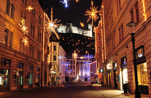istock Decorated Ljubljana for New Years holidays 532444705