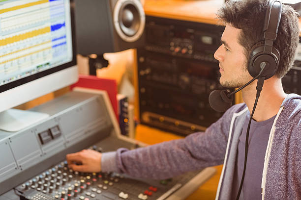 istock Portrait of an university student mixing audio 532445965