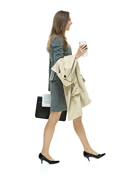 istock Cheerful businesswoman walking 532446043