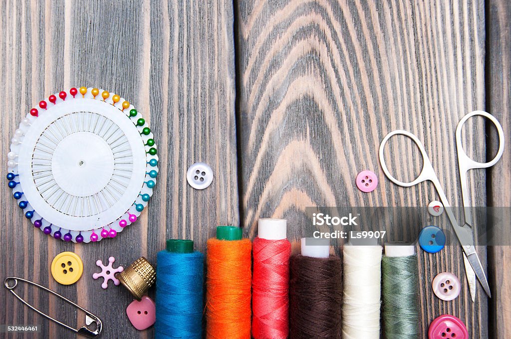 Accessory of the tailor Accessory of the tailor - sewing background Abstract Stock Photo