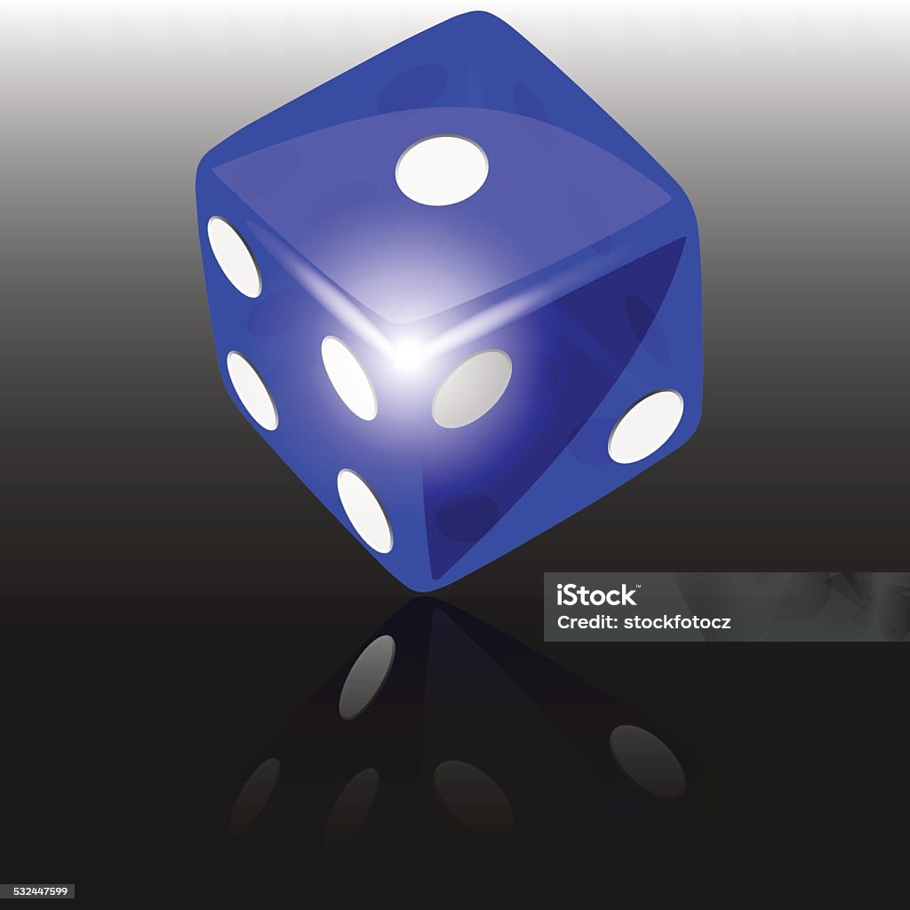 Blue Color Die Blue Dice Stock Illustration - Download Image Now - 2015, Addiction ...