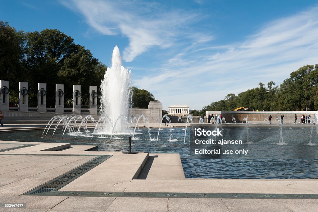 national world war II memorial in washington dc washington dc, united states - October 20, 2014: national world war II memorial in washington dc on a sunny day in october with tourists and visitors admiring the monument Admiration Stock Photo