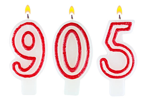 istock candles number nine hundred five isolated on white background 532448259