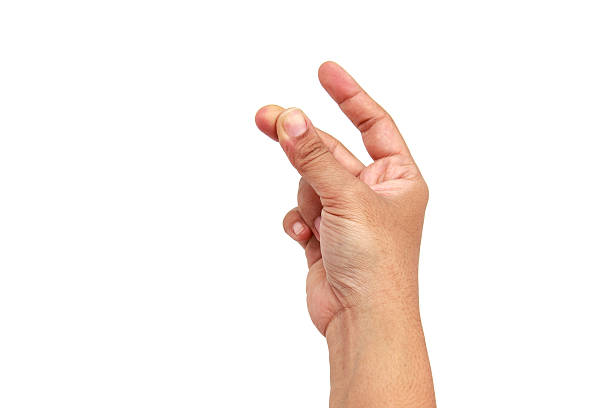 istock Woman hand with palm up isolated on white background 532448623