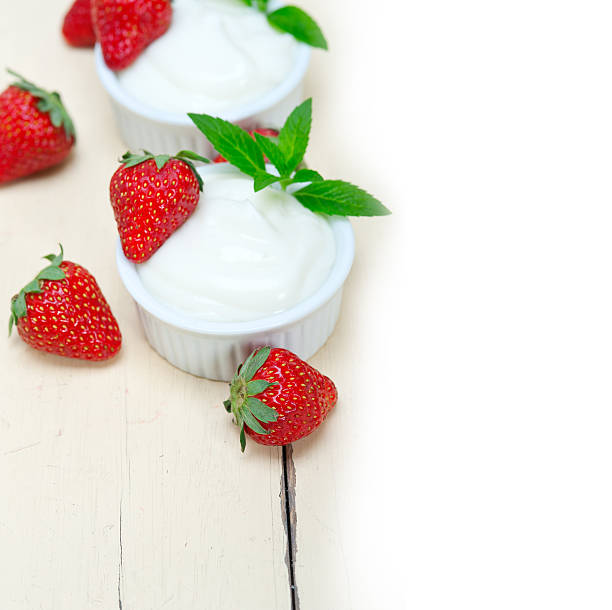istock organic Greek yogurt and strawberry 532448899